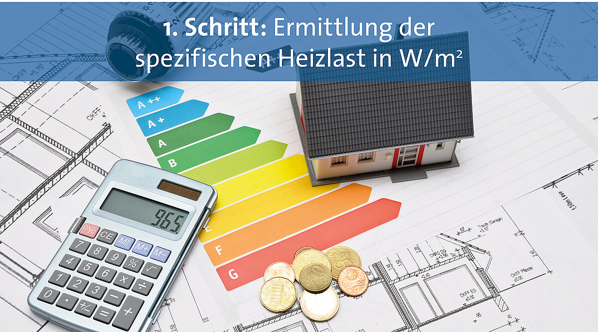 1. Schritt: Ermittlung der spezifischen Heizlast in W/m²