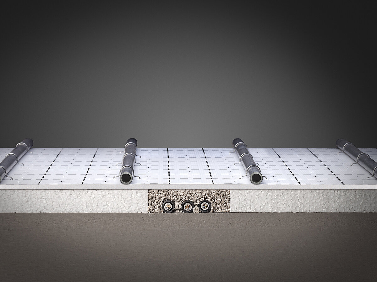 Systemplatte zur Befestigung und Positionierung der Systemrohre