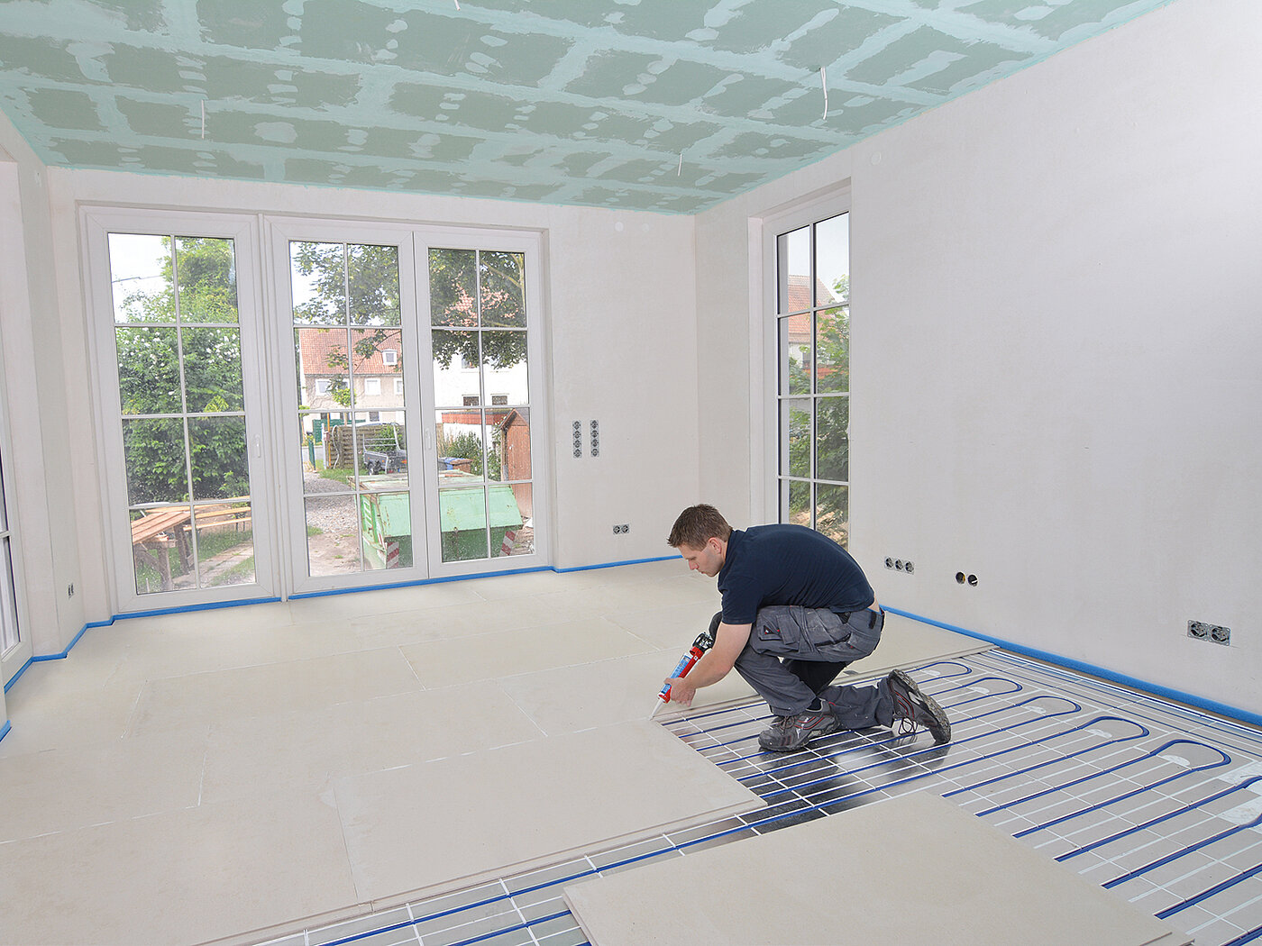 Registerbauweise für den Fußboden