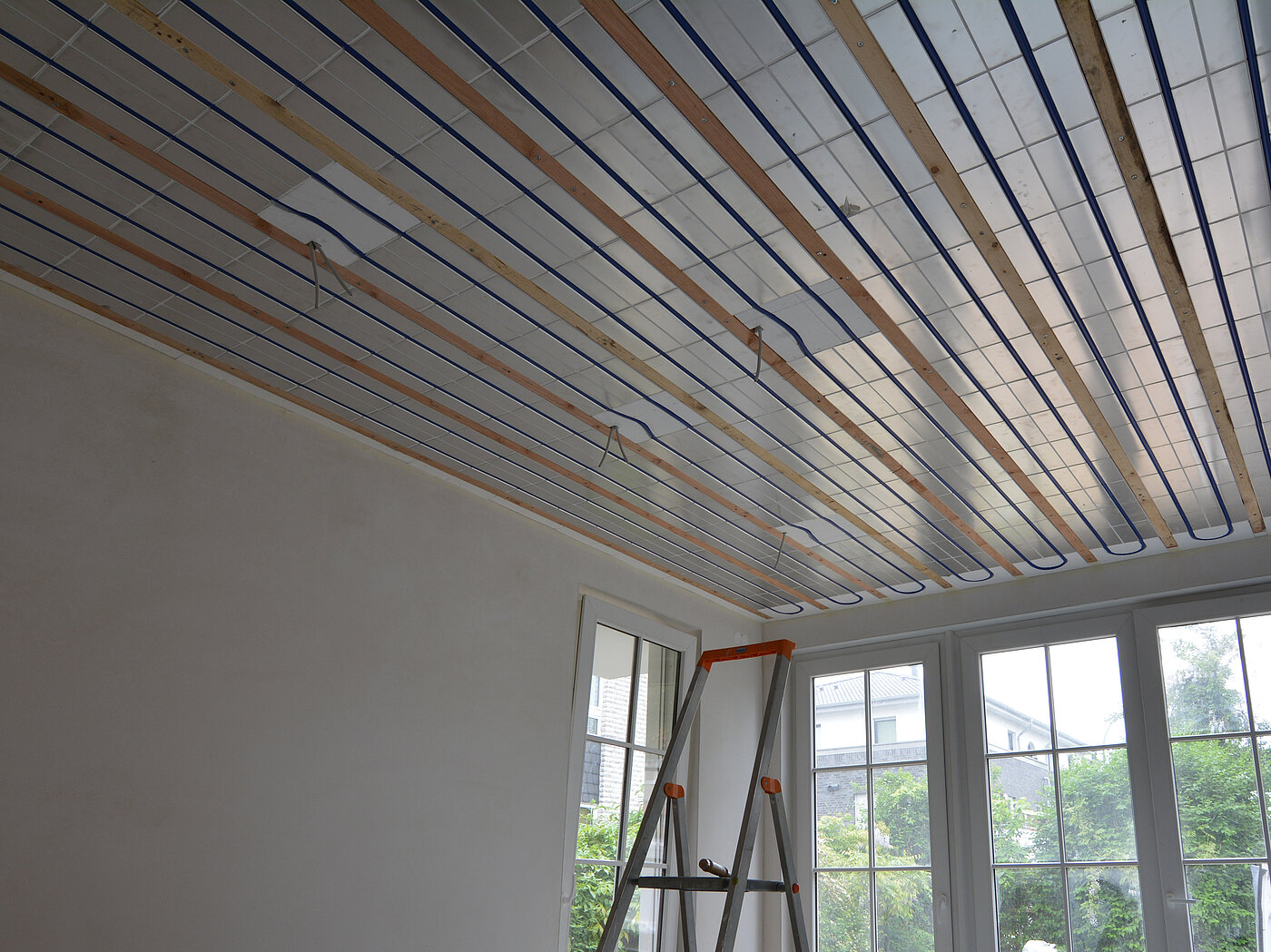 Registerbauweise für die Decke